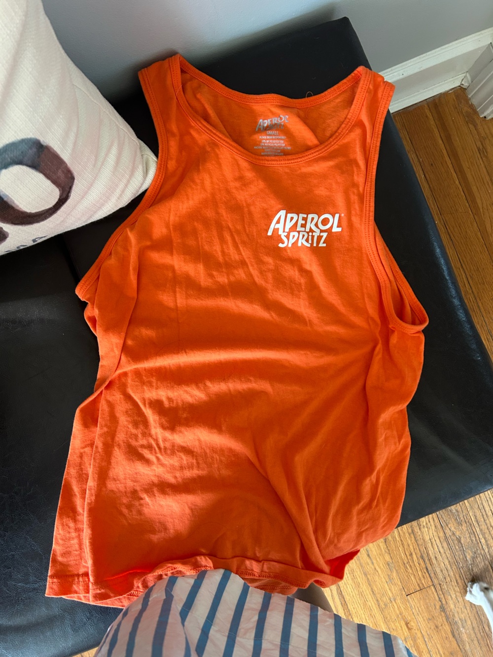 Spritz Orange Tank with Silver Logo